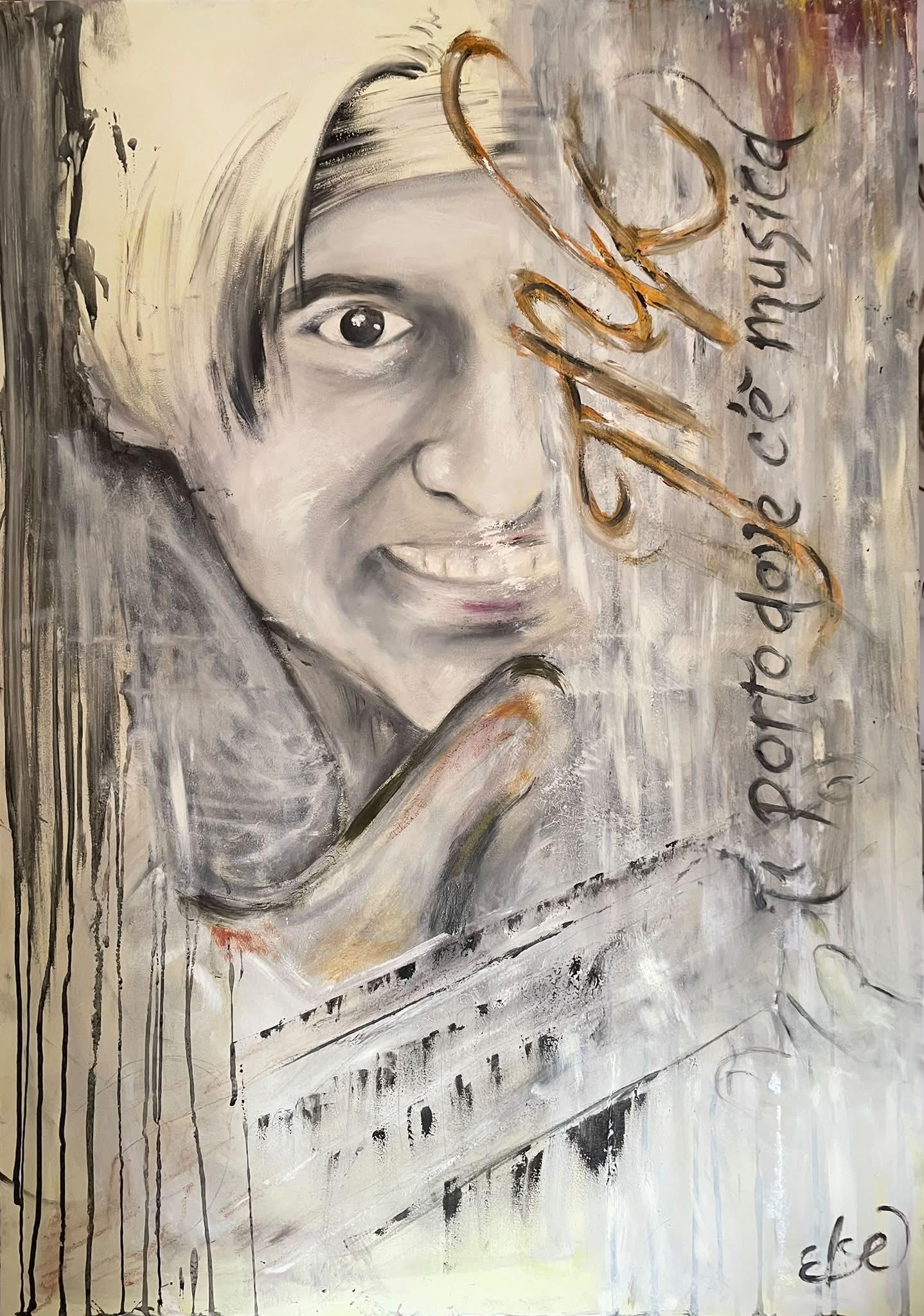 ミステリアスアイ / 油絵 ミステリアス」「二面性」「内に秘めた強さ」をテーマに描いてみようと