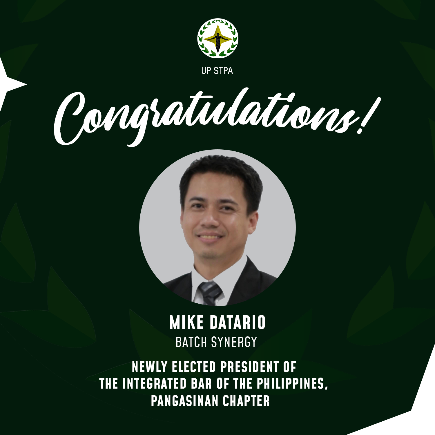 Pagpupugay at pagbati sa alumnus ng UP Samahan Tungo sa Progresibong ...