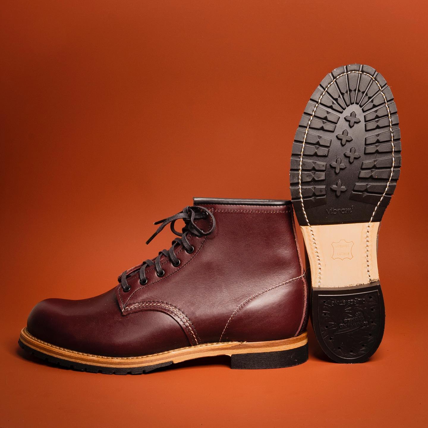 Red Wing Heritage Beckman Moc Toe 9010 in Black Cherry leather