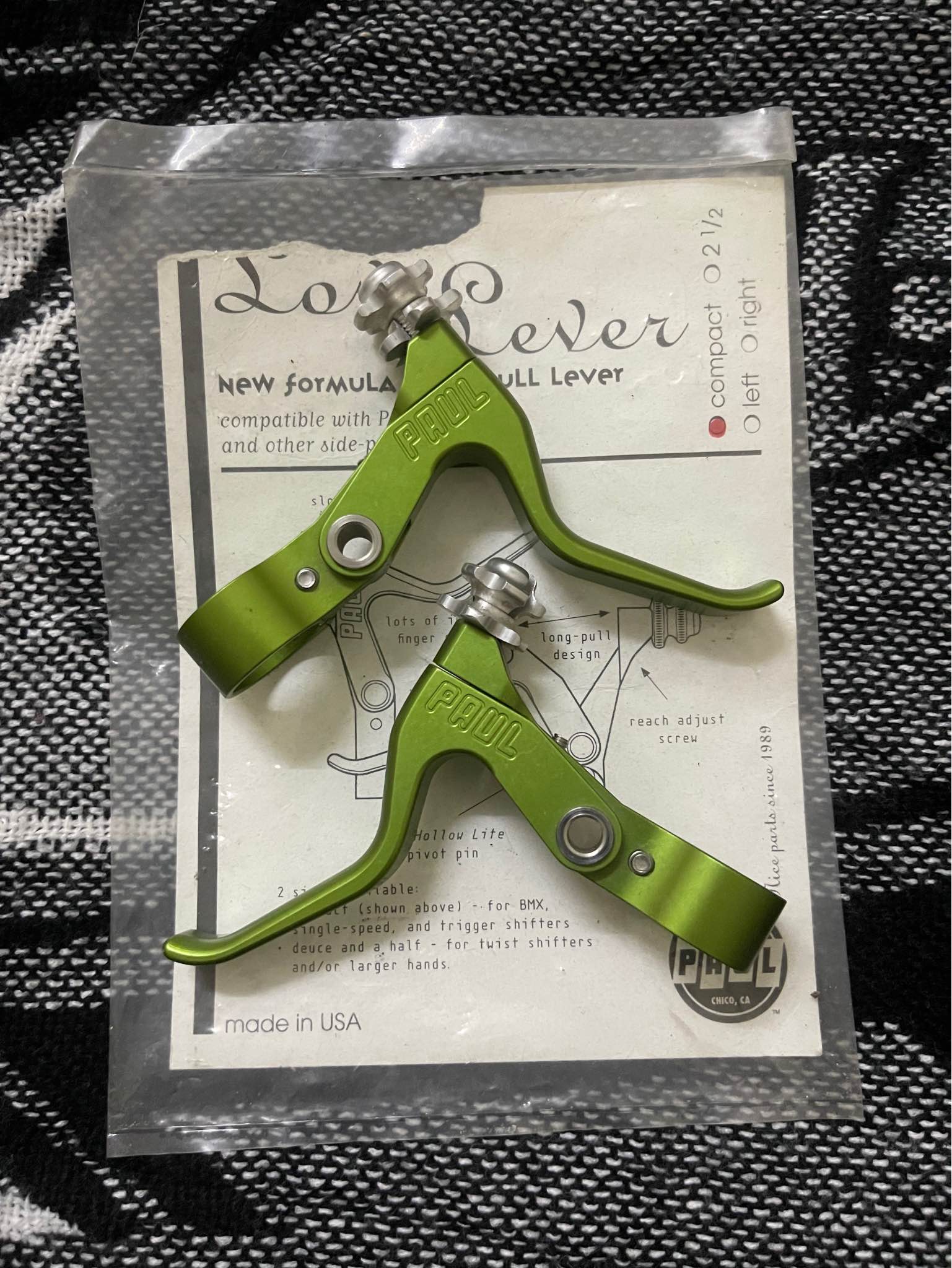 Paul Component Love Lever Made In Usa Green Mint Condition Cod Kl 