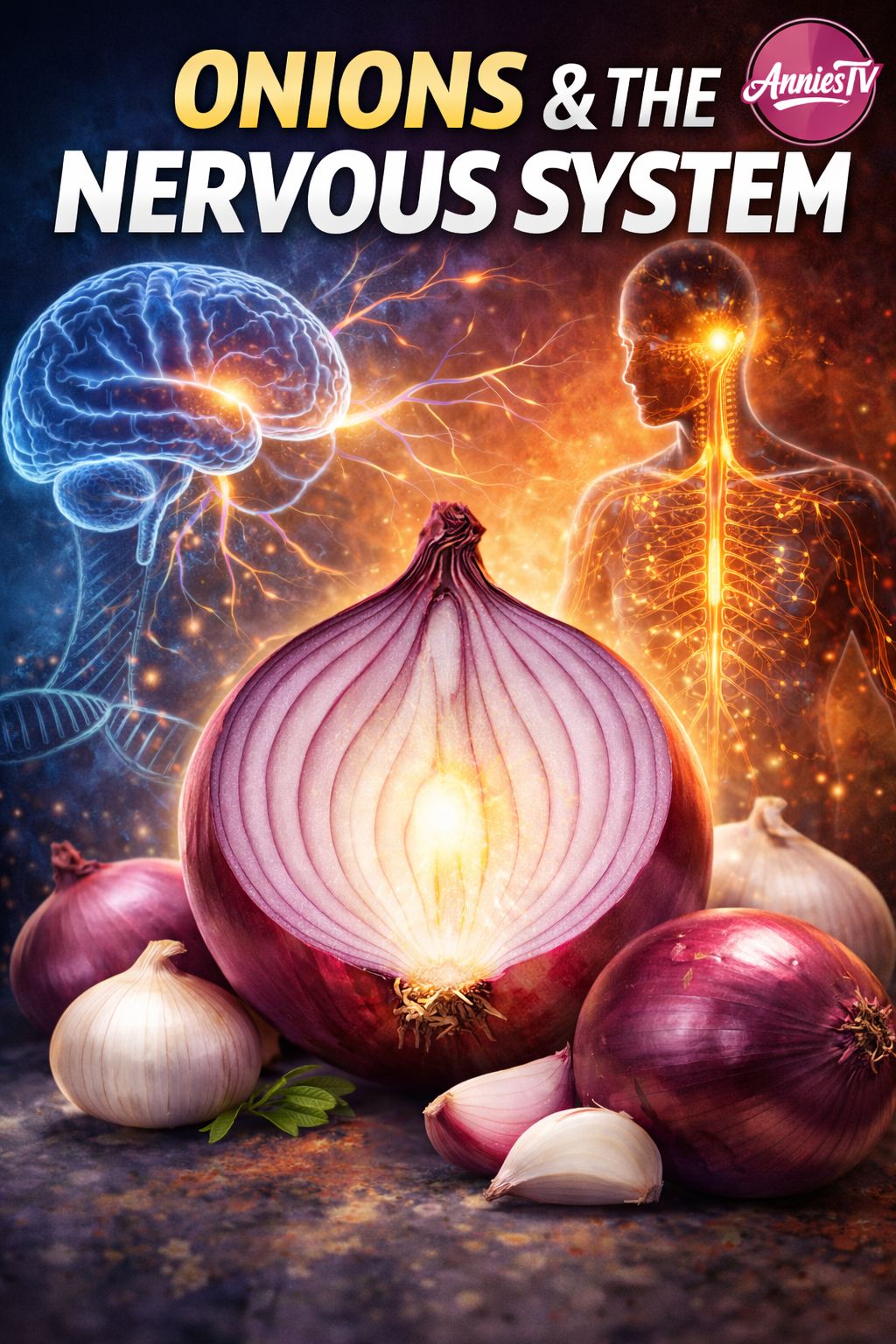 How do red onions affect the nervous system?