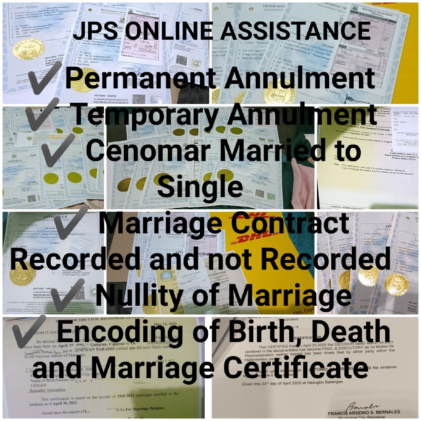 Cenomar from Married to Single... - JPS Online Assistance | Facebook