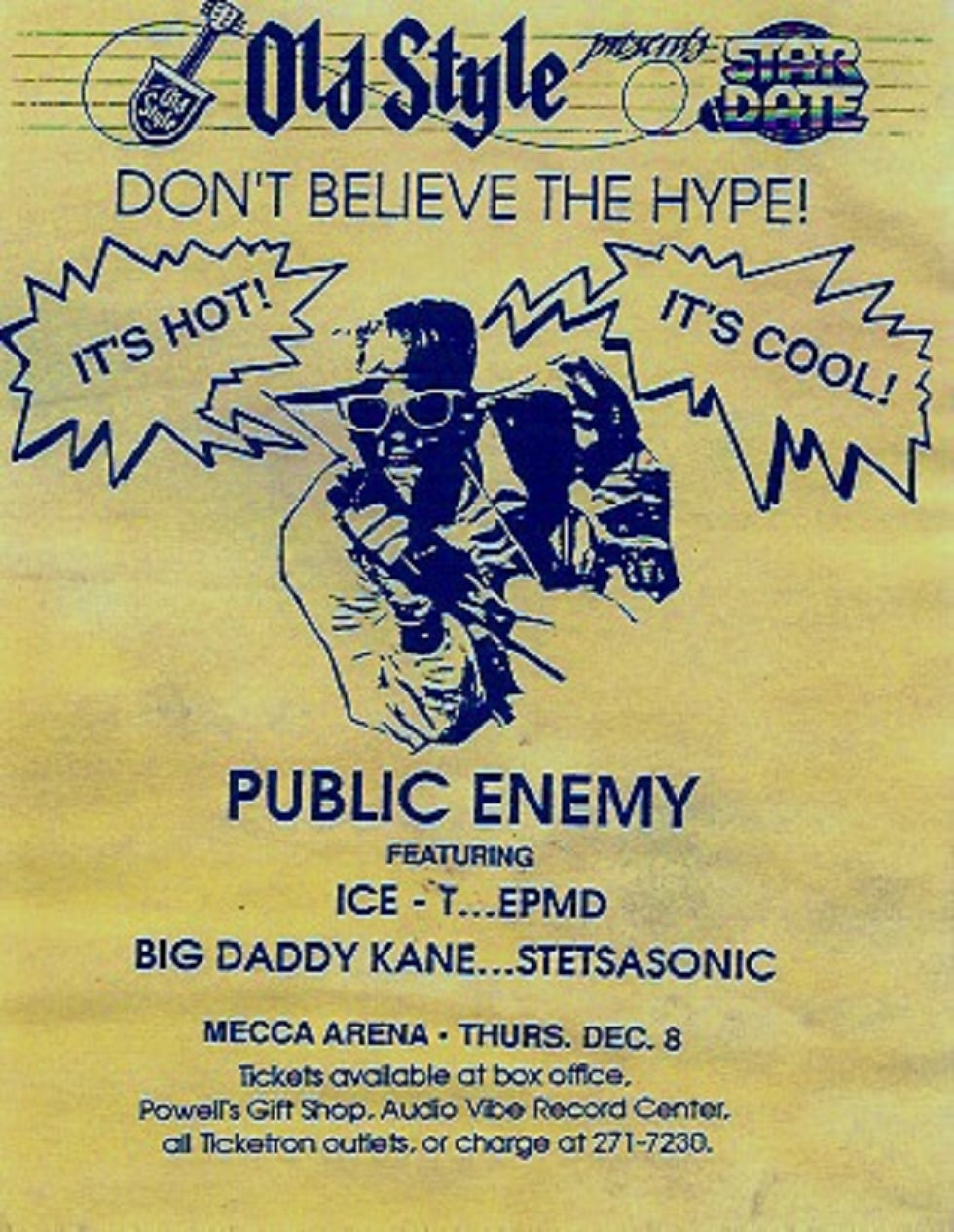 December 8, 1988 Public Enemy featuring Ice T, EPMD, Big Daddy