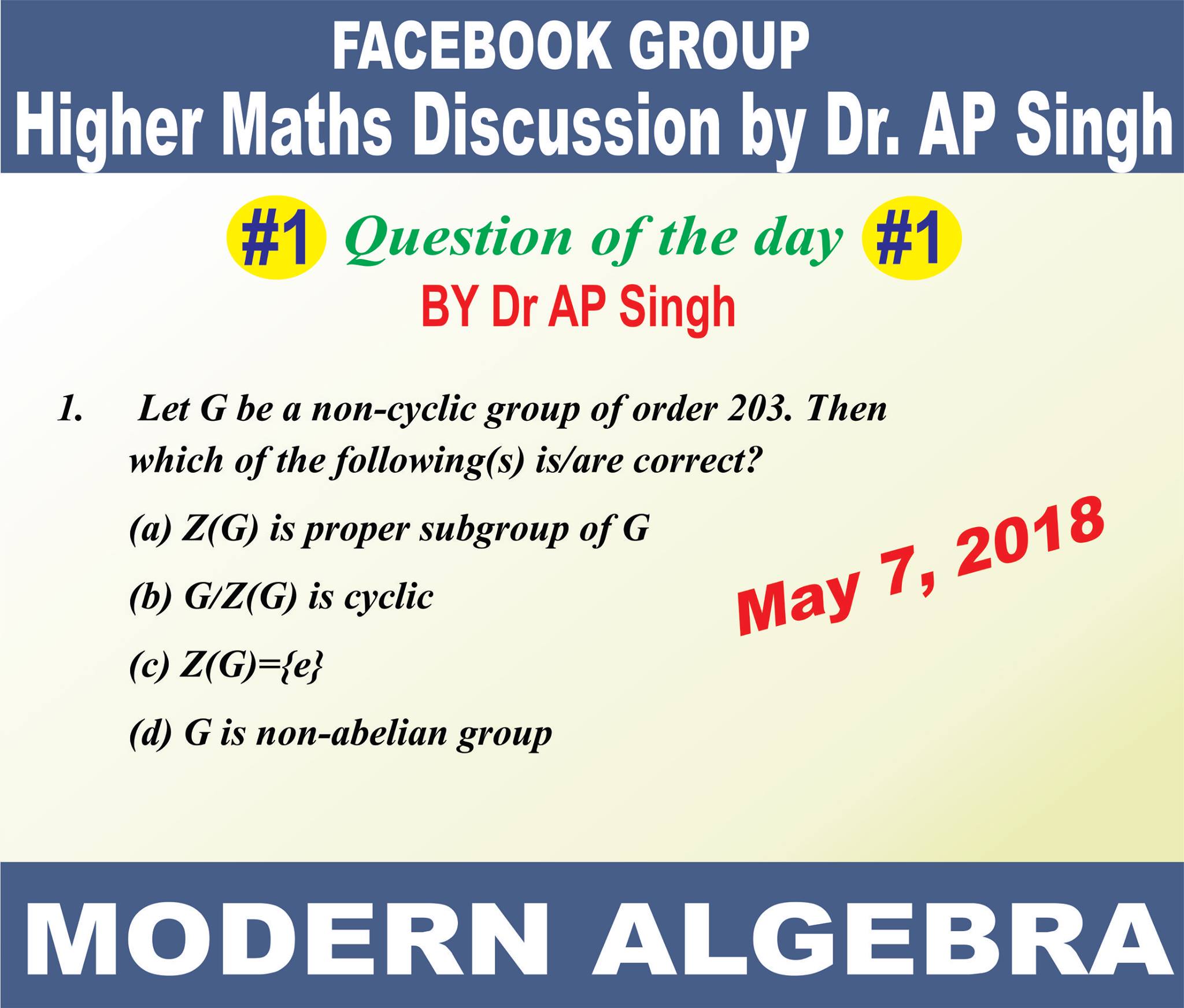 TEST PAPER -1 FOR MODERN ALGEBRA