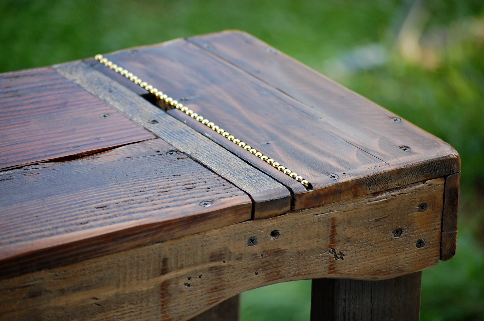 Urban Reclaimed Woods - Top after color, before epoxy and spar. 10' x ...