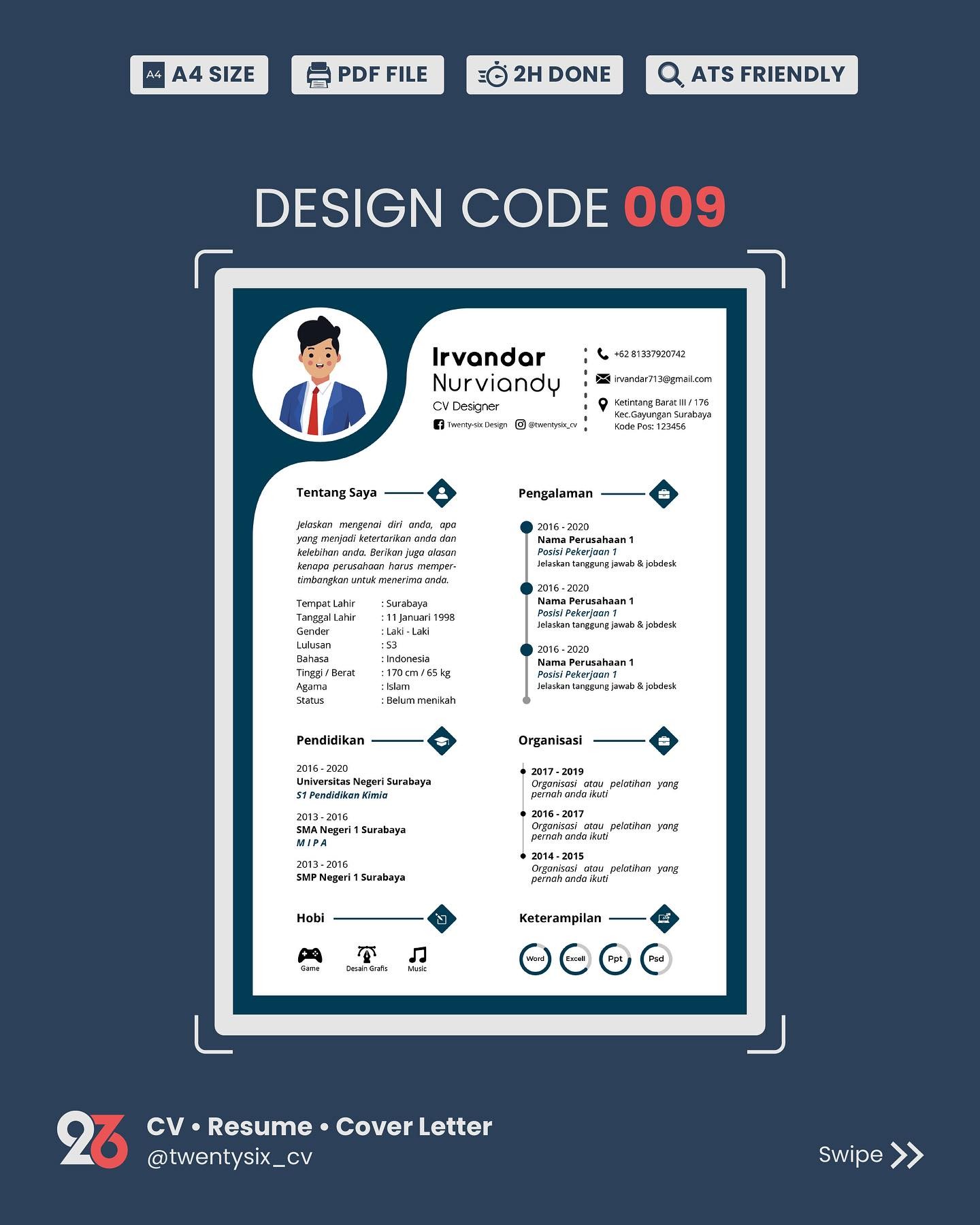 [Code: 009] _ Bingung mau bikin CV... - Twentysix Design