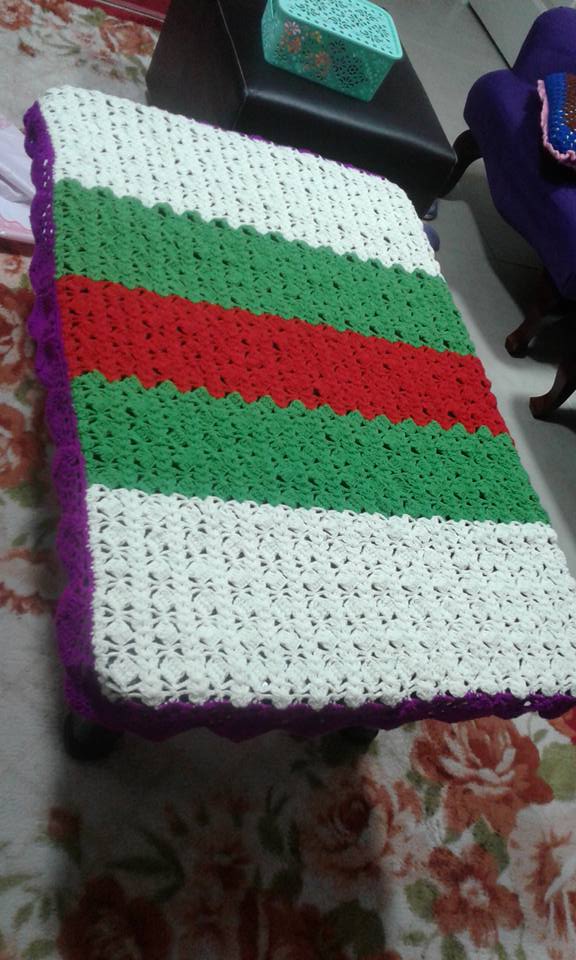 Hasil Terbaru Alas Meja Kopi Homemade Kait Sulam Facebook
