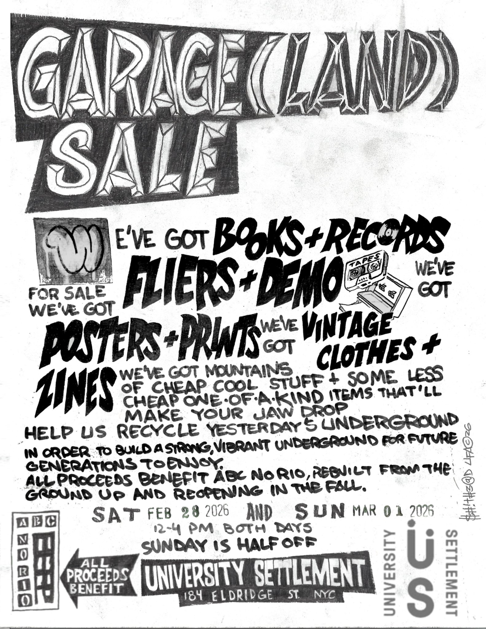ABC No Rio Garage(Land) Sale! Day 1!!