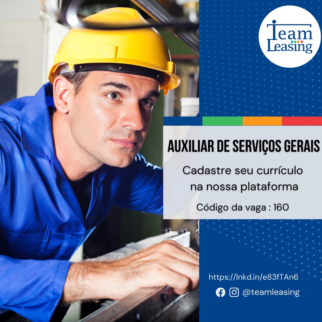 AUXILIAR DE... - Team Leasing Brasil - Recursos Humanos