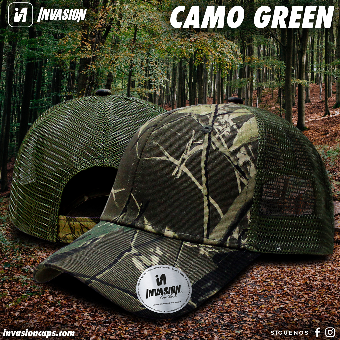 Invasion Caps - Ya conoces nuestros modelos CAMO GREEN