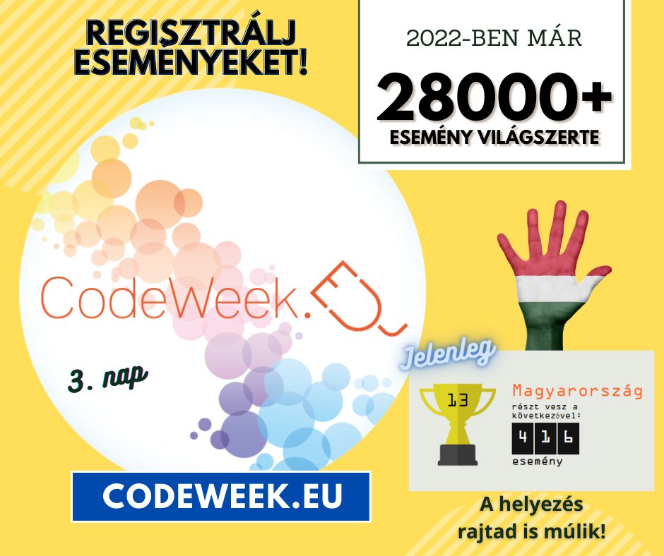 #CodeWeek 3. nap: már több,... - EU Code Week Magyarország | Facebook