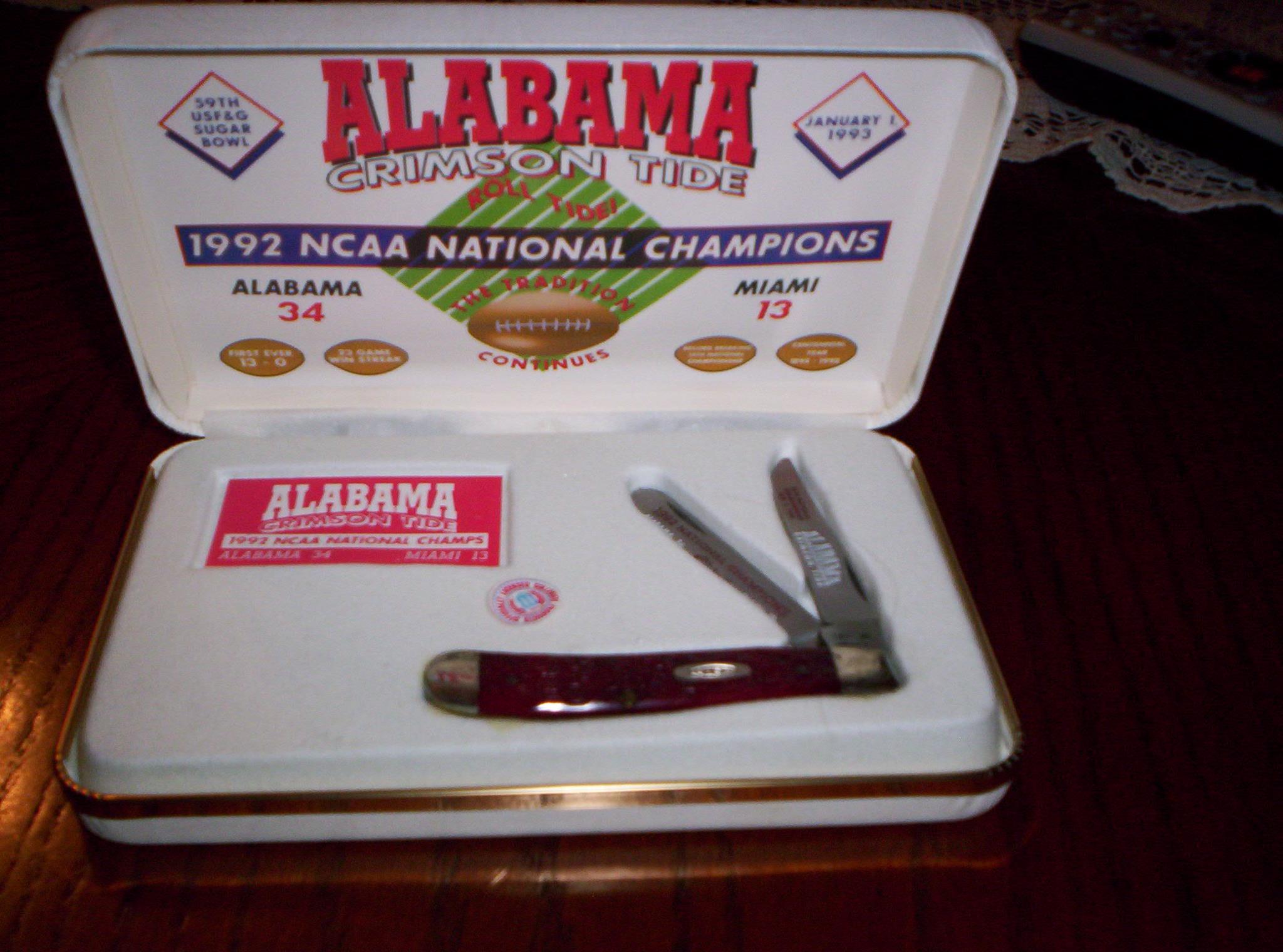 I have a 1992 Case xx Alabama national championship collectors