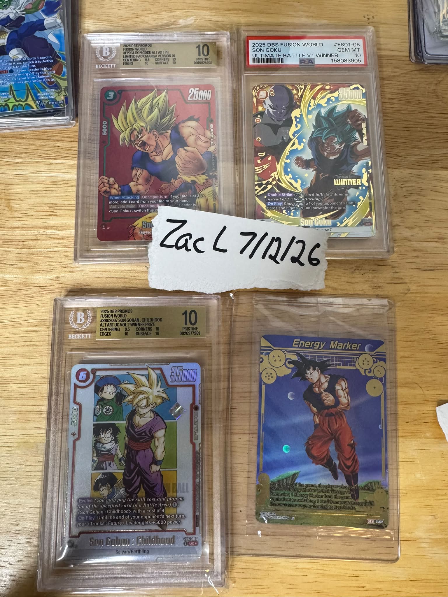 FS BGS10 Black Label Son Goku FB01-139 SCR (PENDING) 📍Location