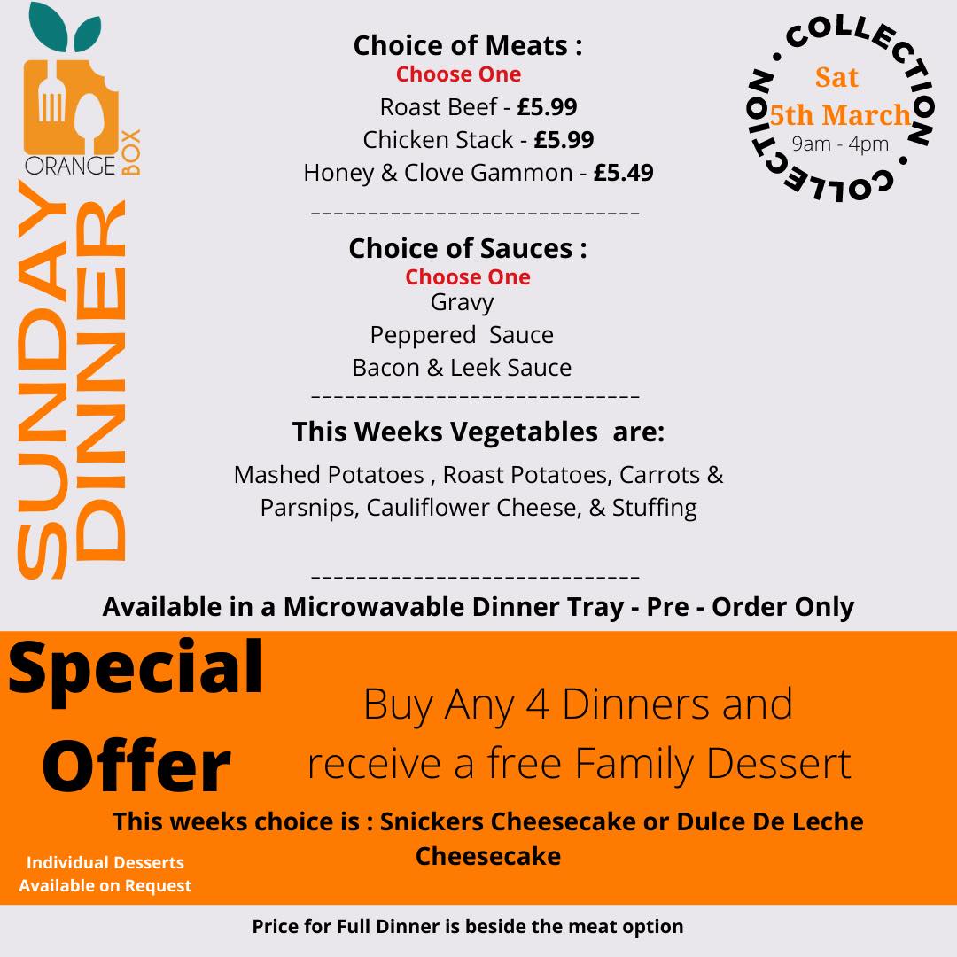 ⭐️ This Weeks Sunday... - Orange Box Farm Shop & Catering