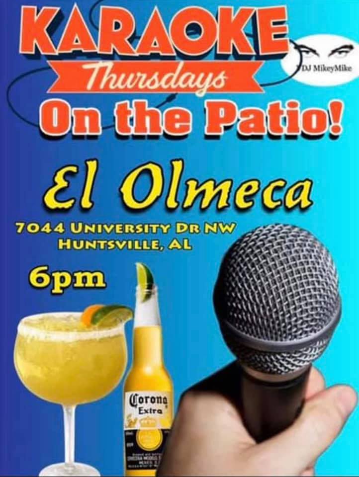 El Olmeca Mexican Cantina Karaoke At The Patio Amigos English And Spanish House Tequila Shoot 2 Dls House Margarita 4 99 All Bottle Beer 2 Dls Facebook