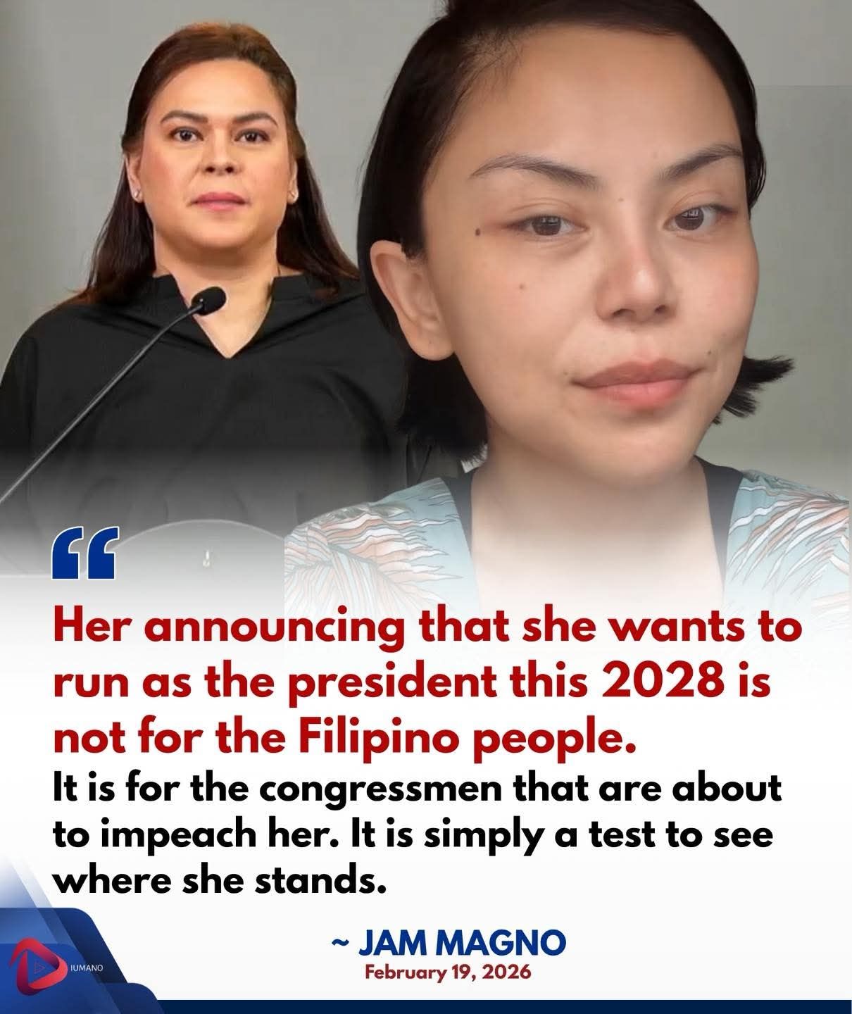 Archie - So “test” lang pala? Ibig sabihin, ang pagtakbo sa 2028 ay ...