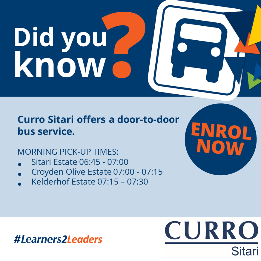 Did you know? 🚌 .... - Curro Somerset West, Sitari Estate | Facebook