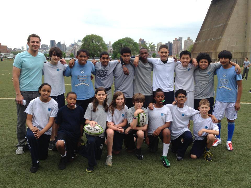 Columbia - Prof. Harold DeLucia and the CSS middle school rugby team ...