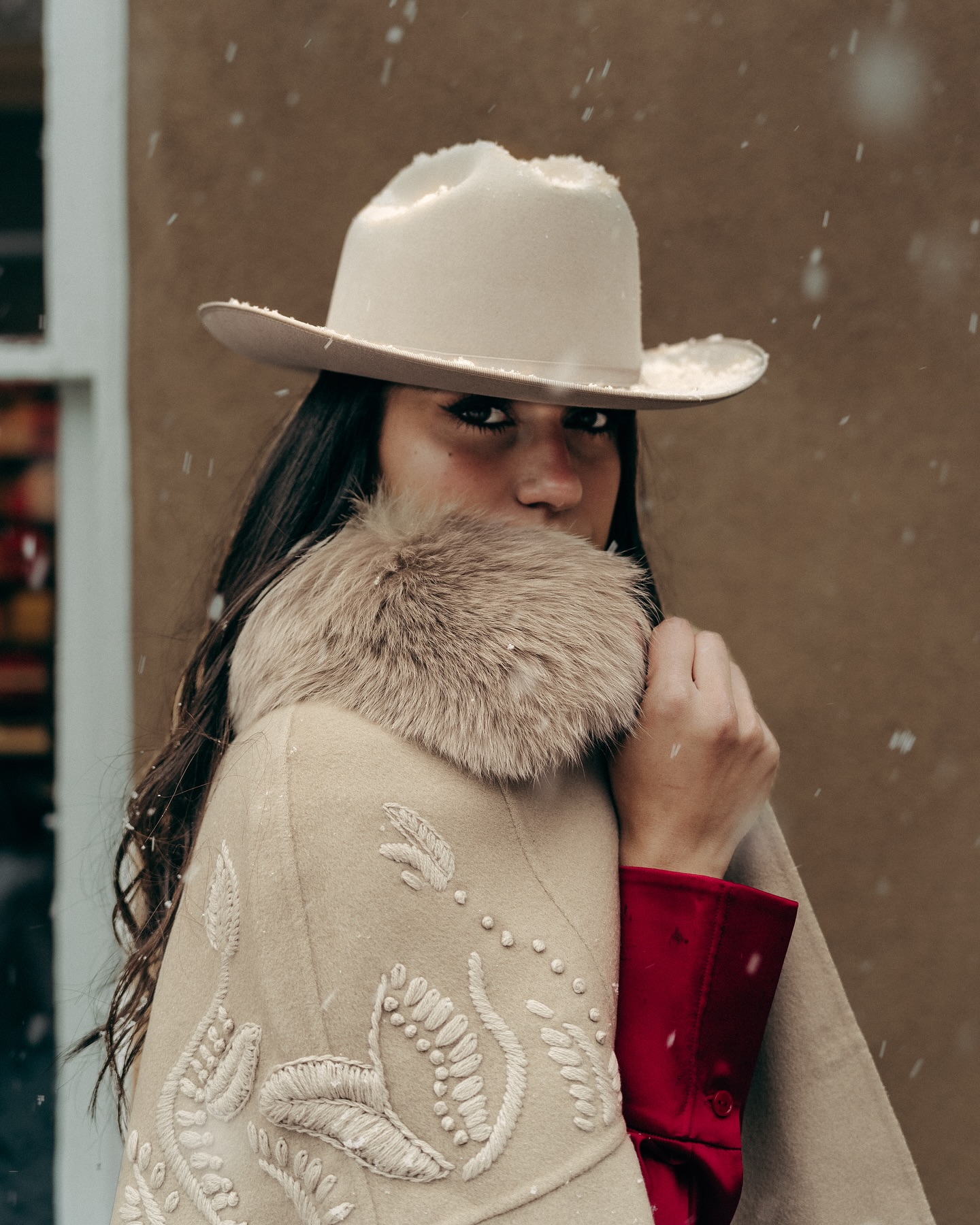 how to dress like a cowgirl in the winter New beginnings, fresh layers, and endless possibilities 💫 [Stetson, Western Wear, Winter Fashion, Rodeo Style, Chic, NFR Looks, Cowgirl Boots, Preston Hollow, Houston Shopping, Pinto Ranch] Dolce & Gabbana Dresses Size:XXL Color:Taupe*