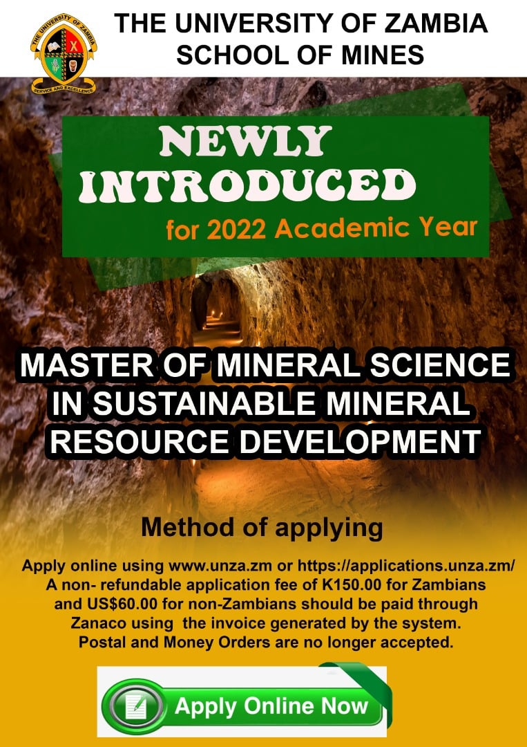 SCHOOL OF MINES MASTER... - The University of Zambia -UNZA | Facebook
