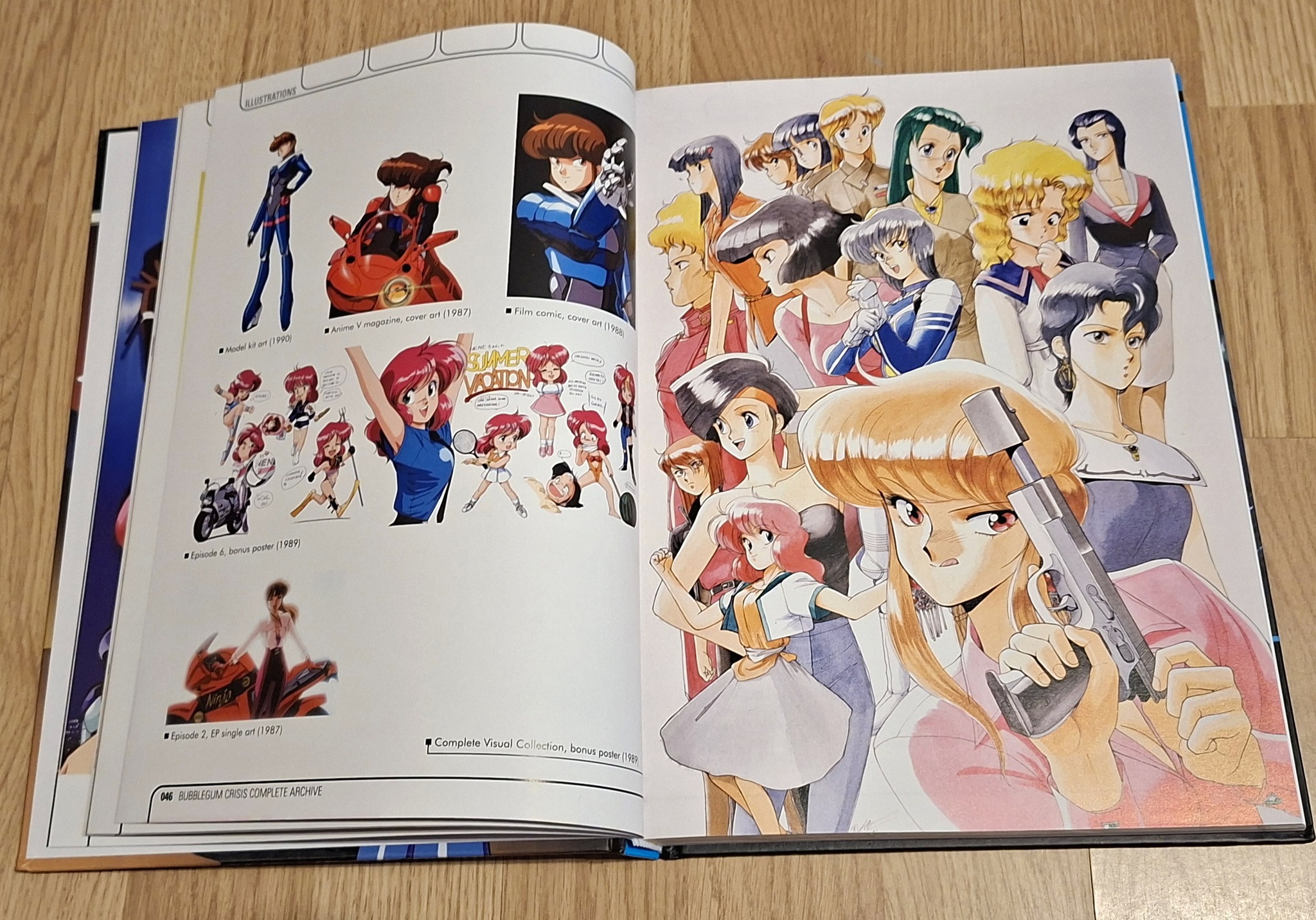 Bubblegum Crisis Complete Archive artbook with interior images