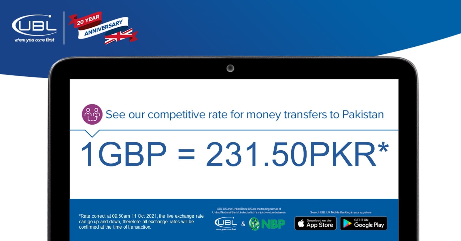 UBL - Benefit from our competitive live exchange rate of PKR 231.50 ...