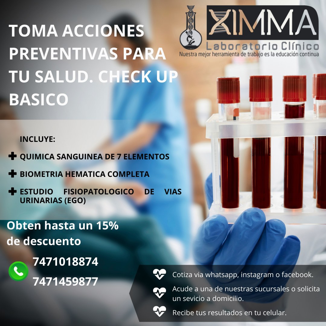 Cuida tu salud y... - Laboratorio de Análisis Clínicos XIMMA | Facebook