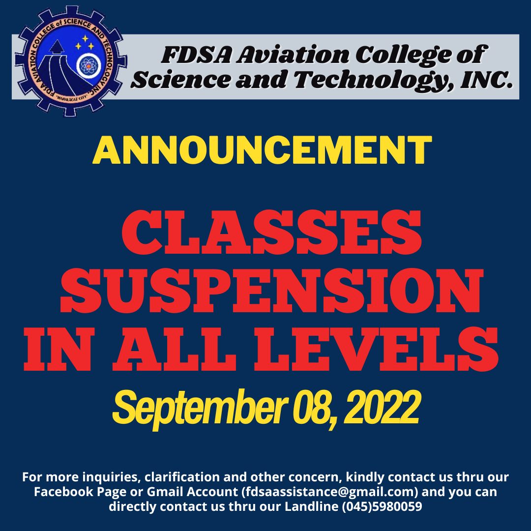 Plea... - FDSA Aviation College of Science and Technology INC.