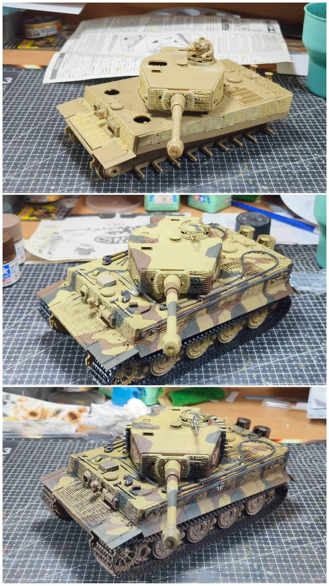 Tamiya 1/35 Tiger I Late Production model build and customization