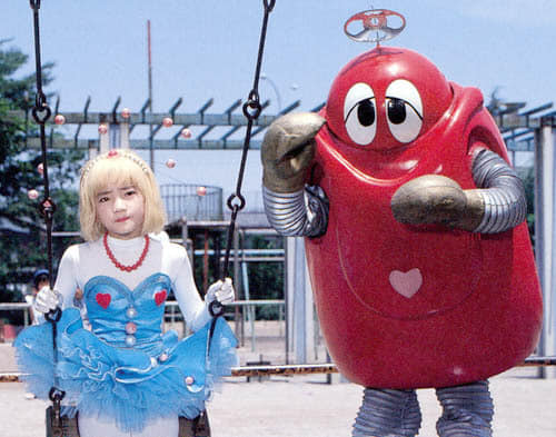 昭和時代の懐かしい、子供向けテレビ番組のロボットのドラマ、がんばれ