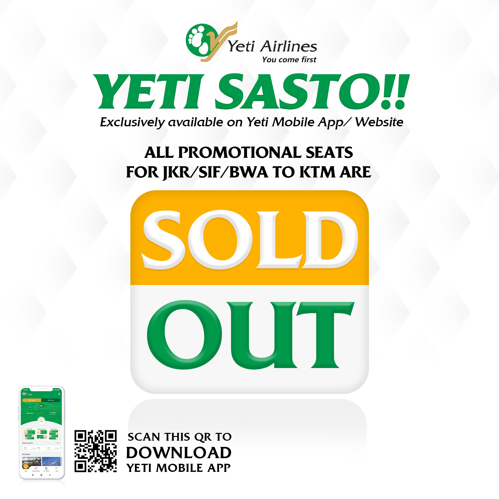 Yeti Airlines Posts Facebook