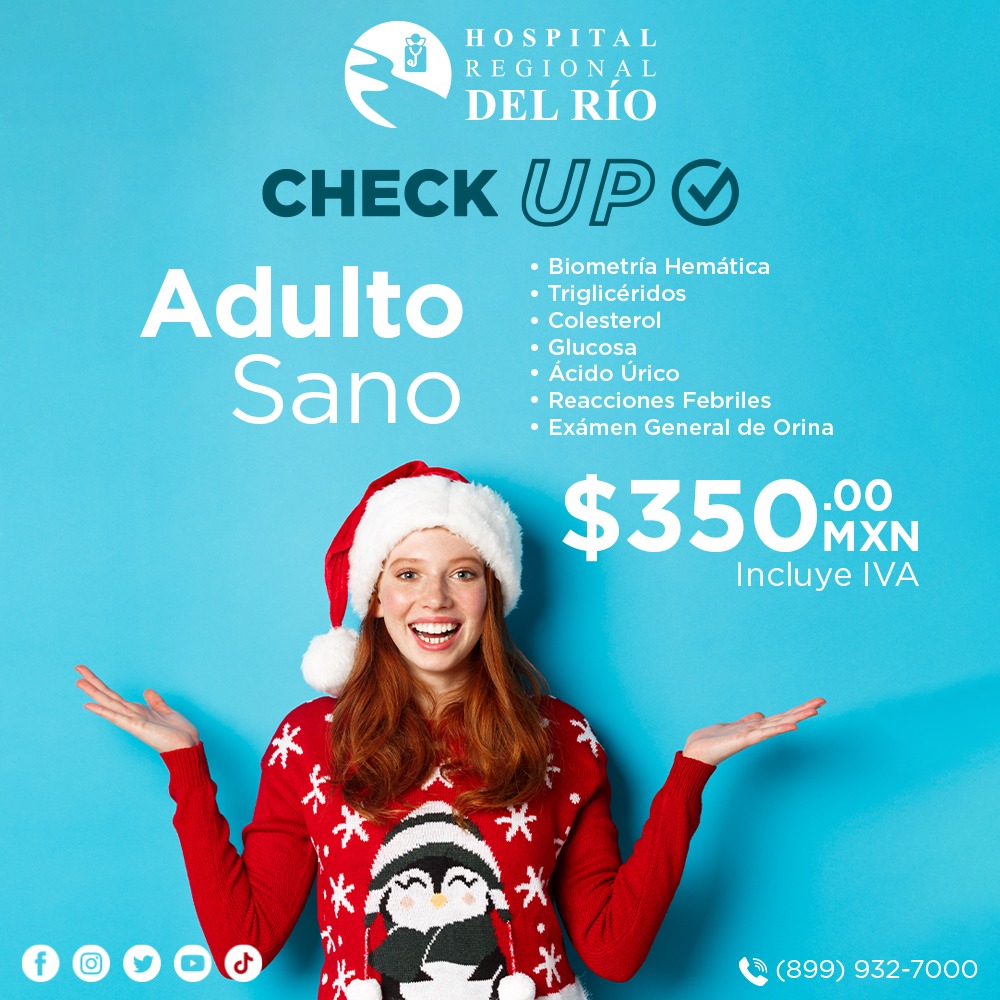 #CheckUp Adulto Sano 🎅... - Hospital Regional Del Rio | Facebook