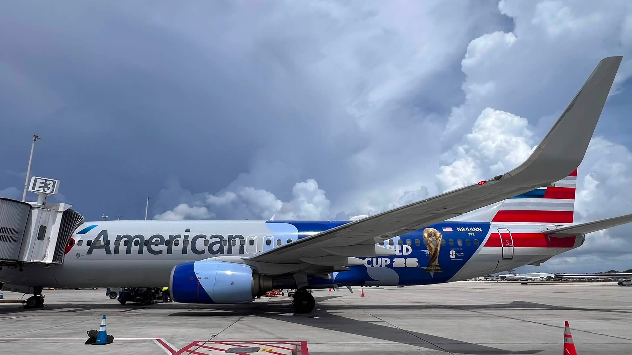 American Airlines plane with FIFA World Cup design | Miami, FL