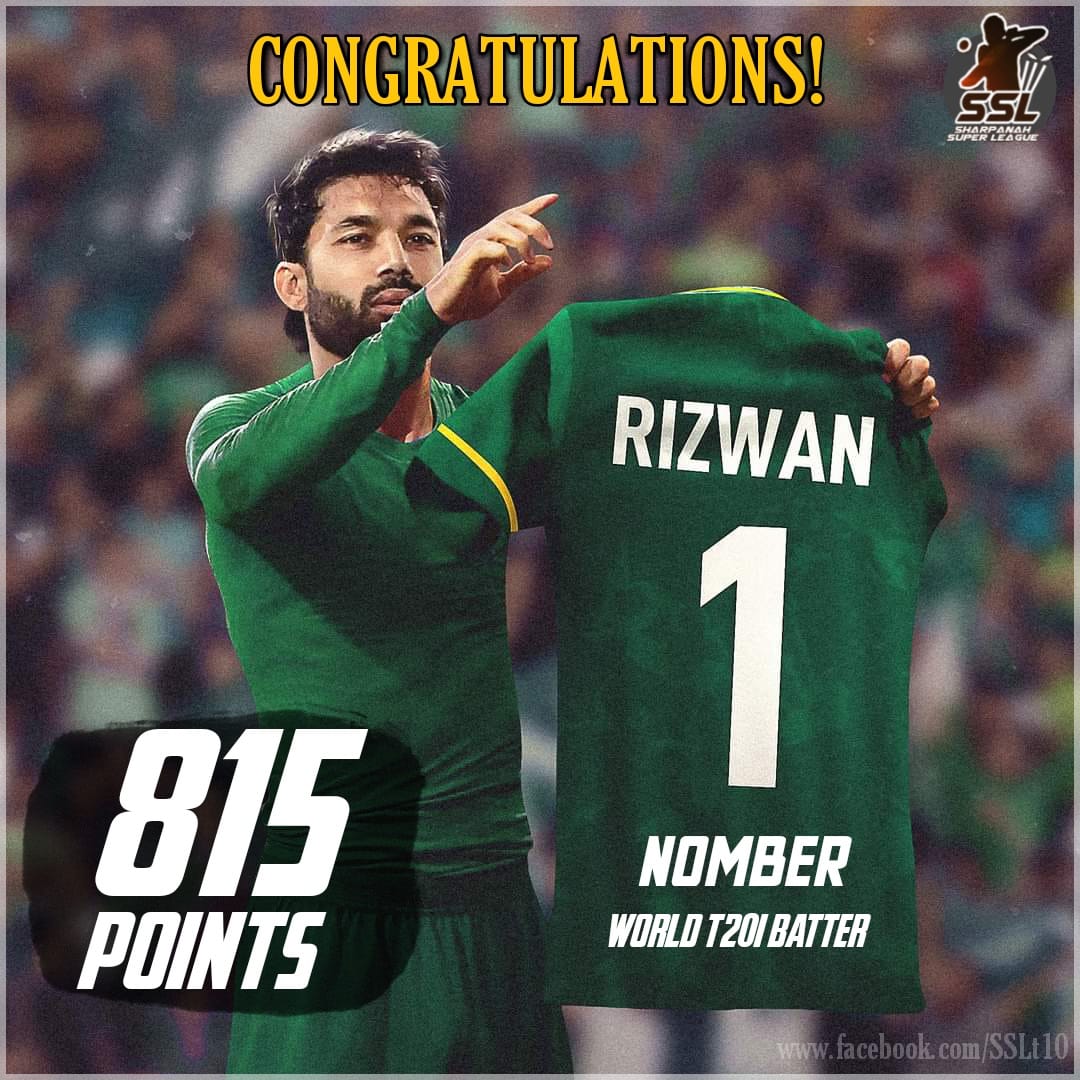 Congratulations 👏 Mohammad Rizwan... - Sharpanah Super League