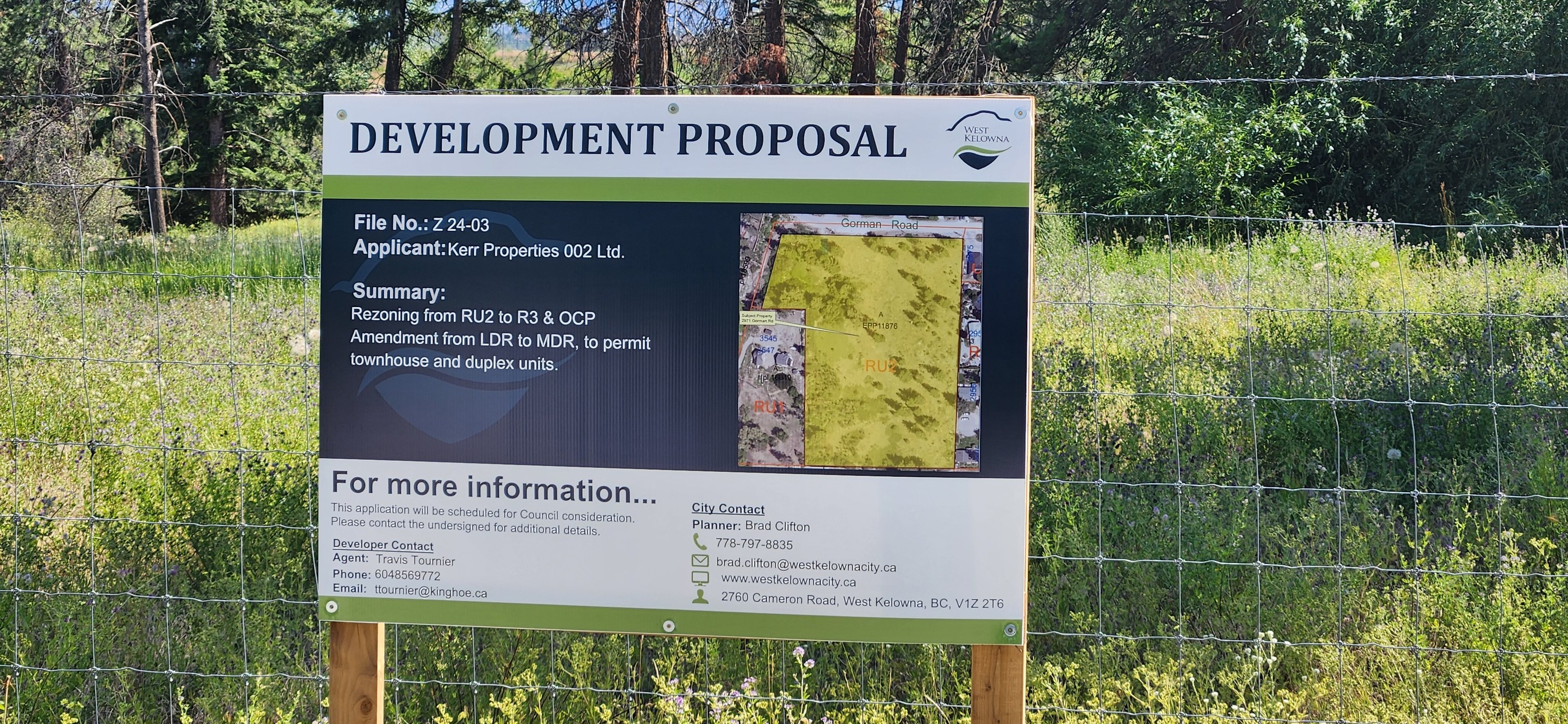 Public Hearing on Rezoning and OCP Amendment for 2971 Gorman Rd