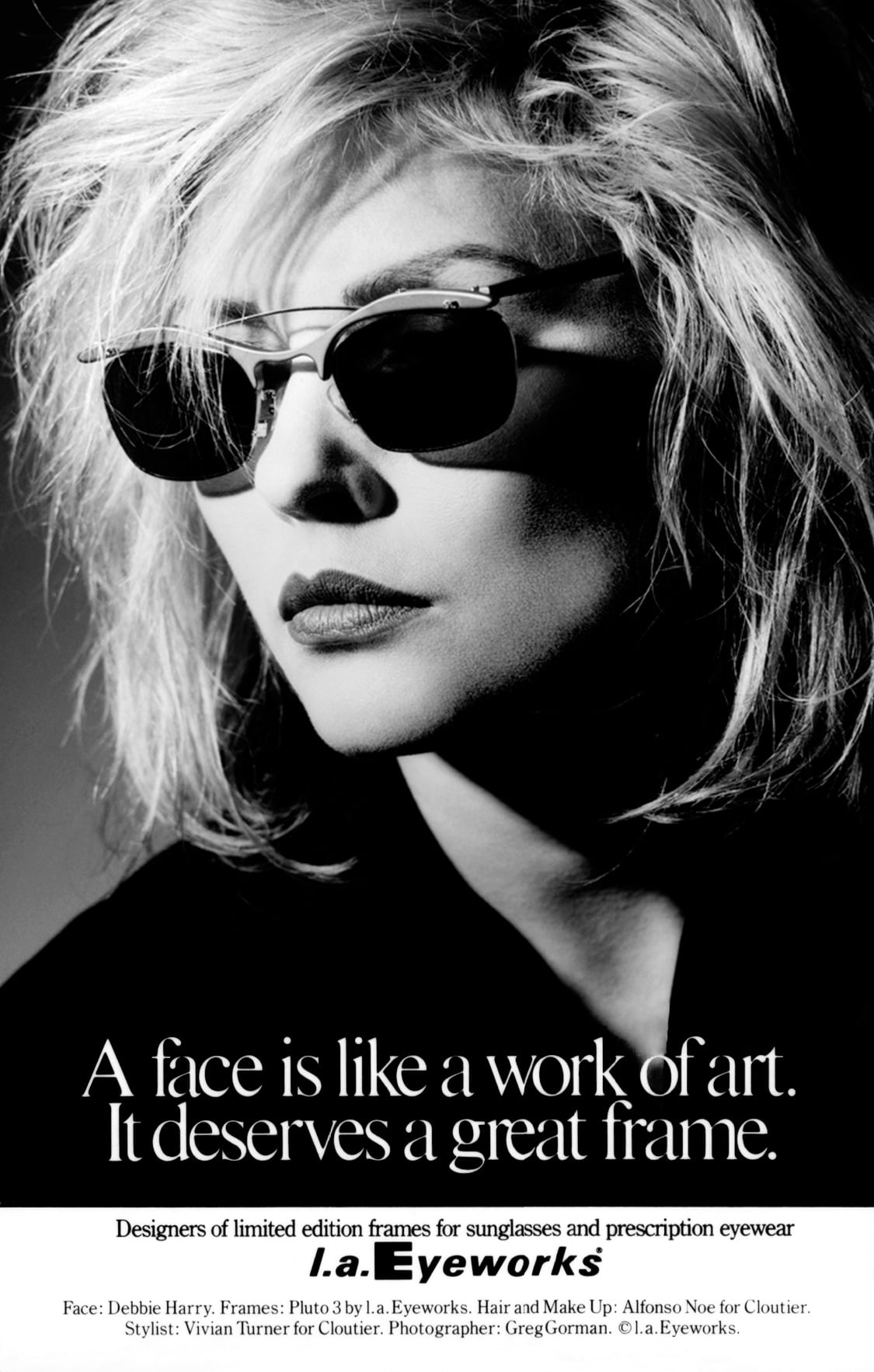 fbf Photo by Greg Gorman 1990 for LA Eyeworks #imanarchive