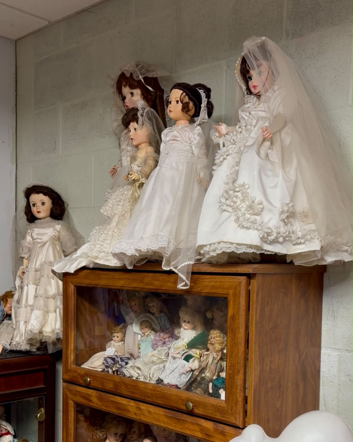 I've never seen a collection of antique bride dolls before