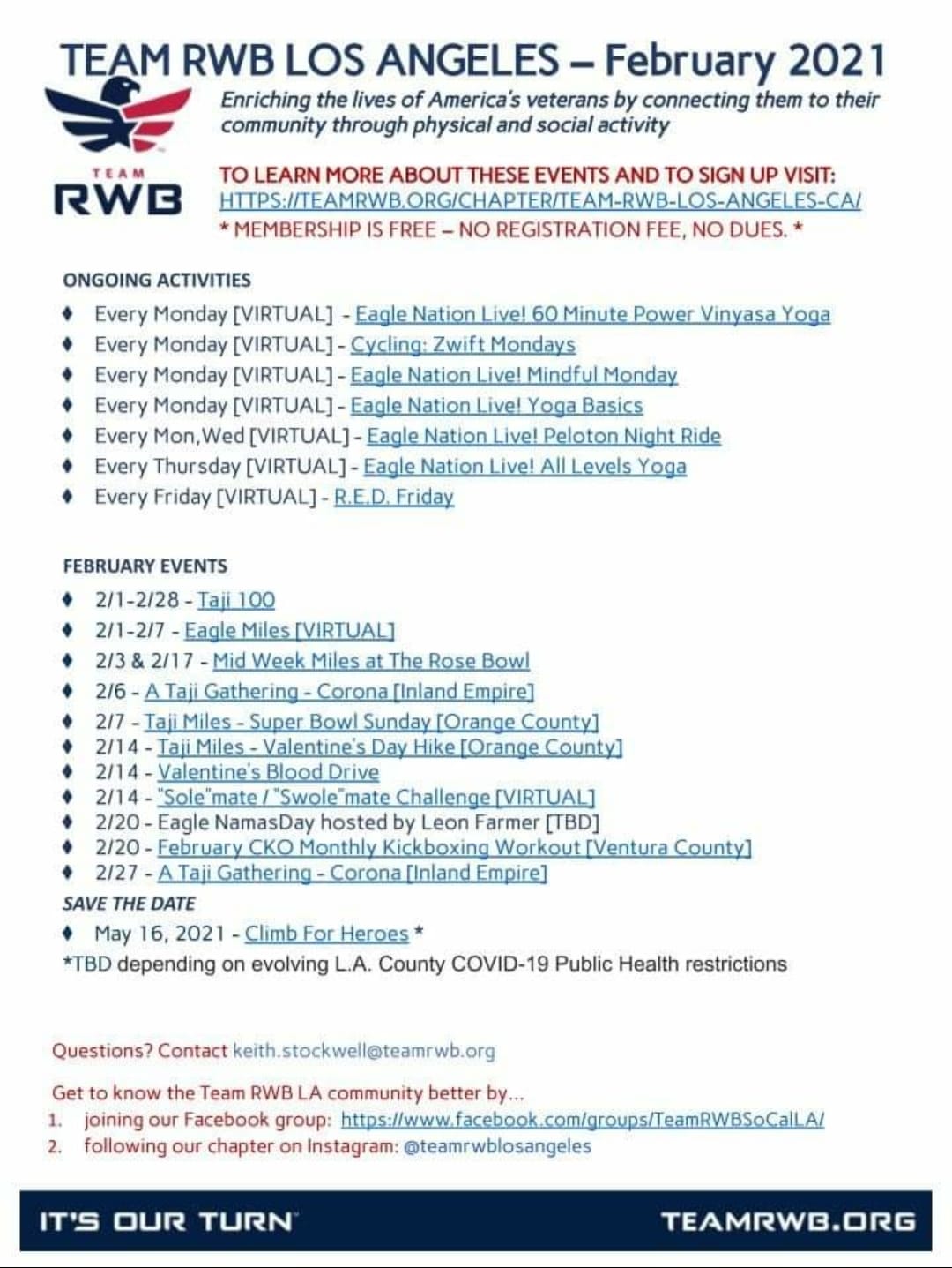 Veterans West - UPDATED Team RWB Los Angeles Chapter... | Facebook