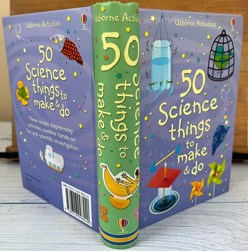 📚 ปกแข็ง เล่มกลาง สภาพดีมาก Usborne Activities : 50 Science Things to ...