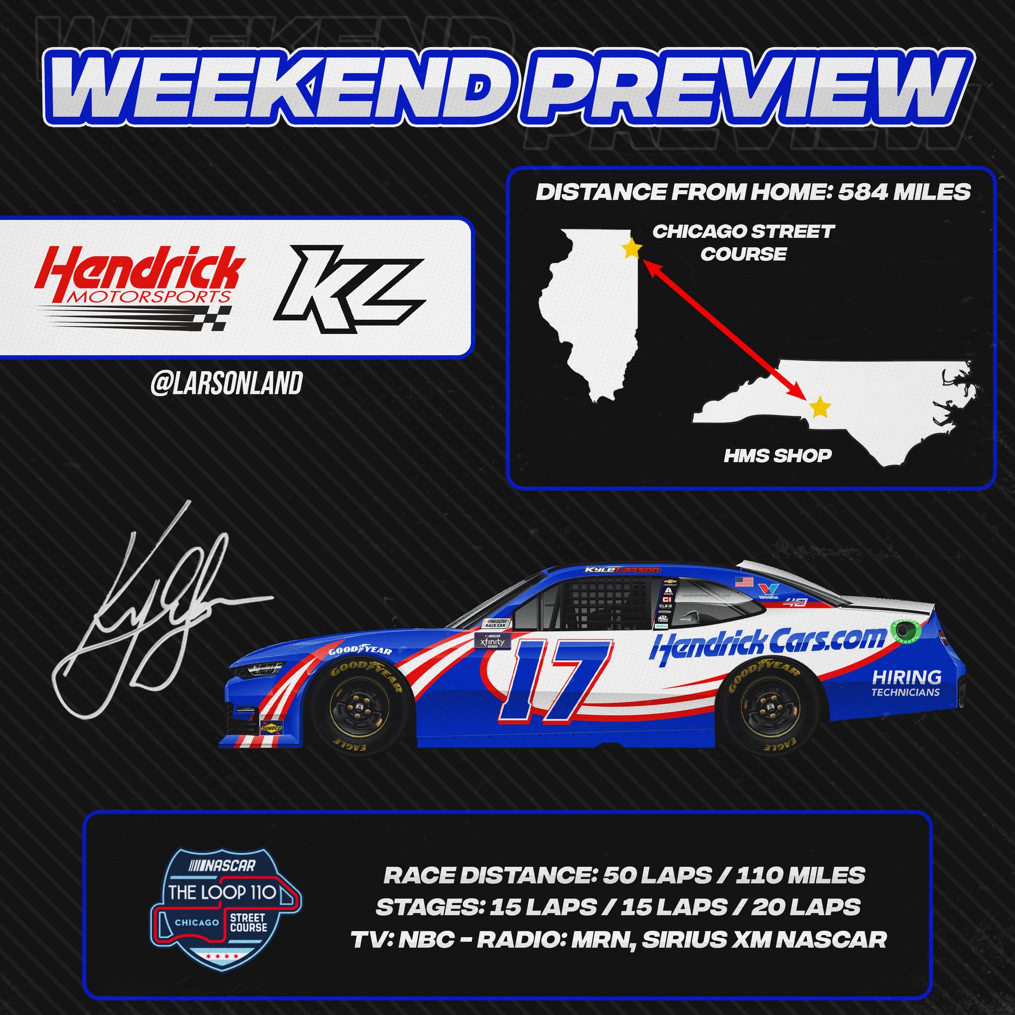 Larson - Here's a look ahead to this weekend's NASCAR Xfinity Series ...