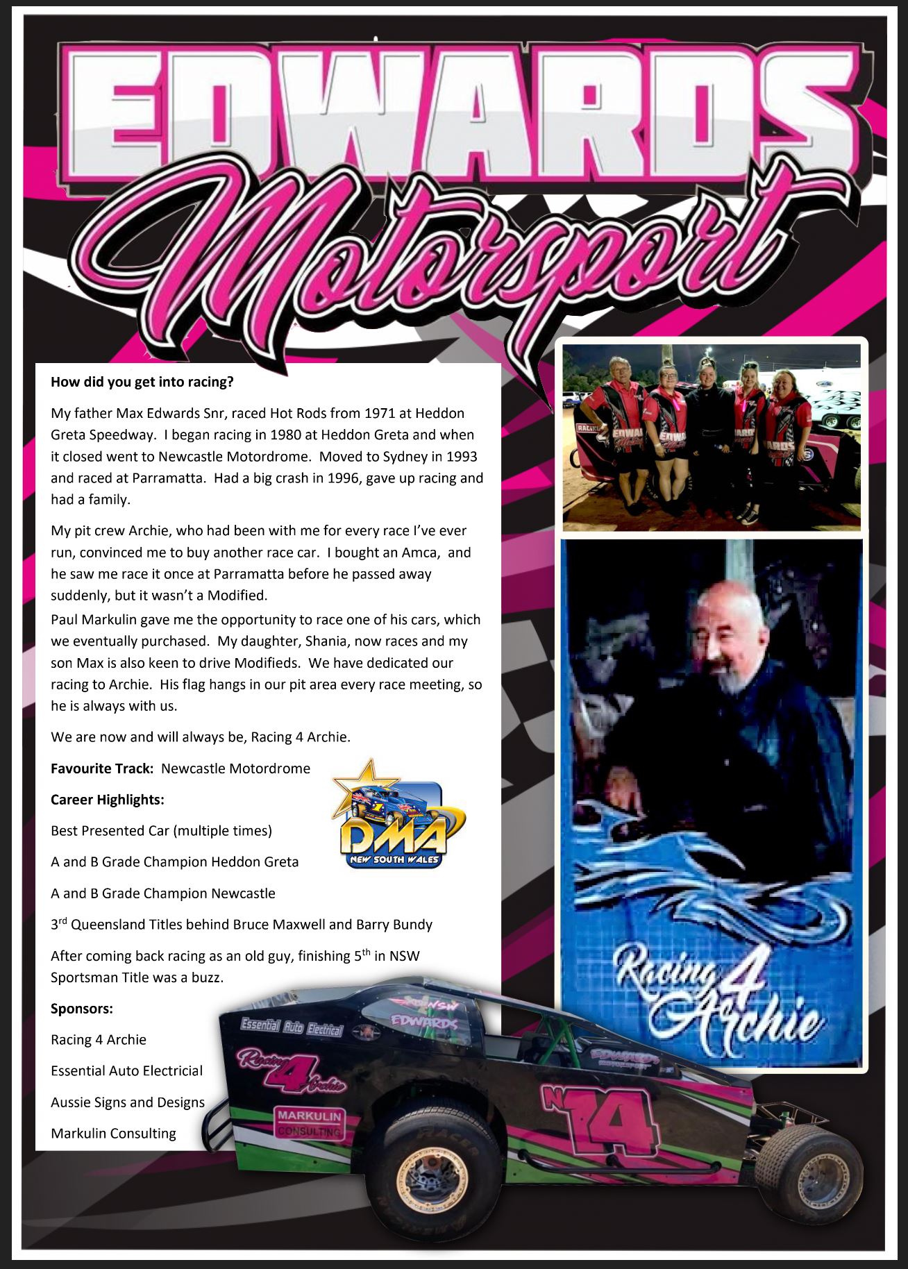 Lets meet Steve Edwards and the... - NSW V8 Dirt Modifieds