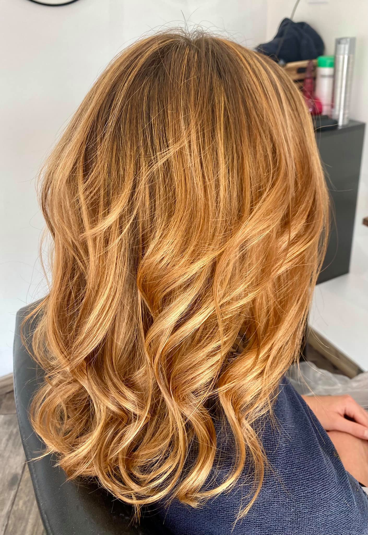 Balayage Cuivré Sur Cheveux Blonds