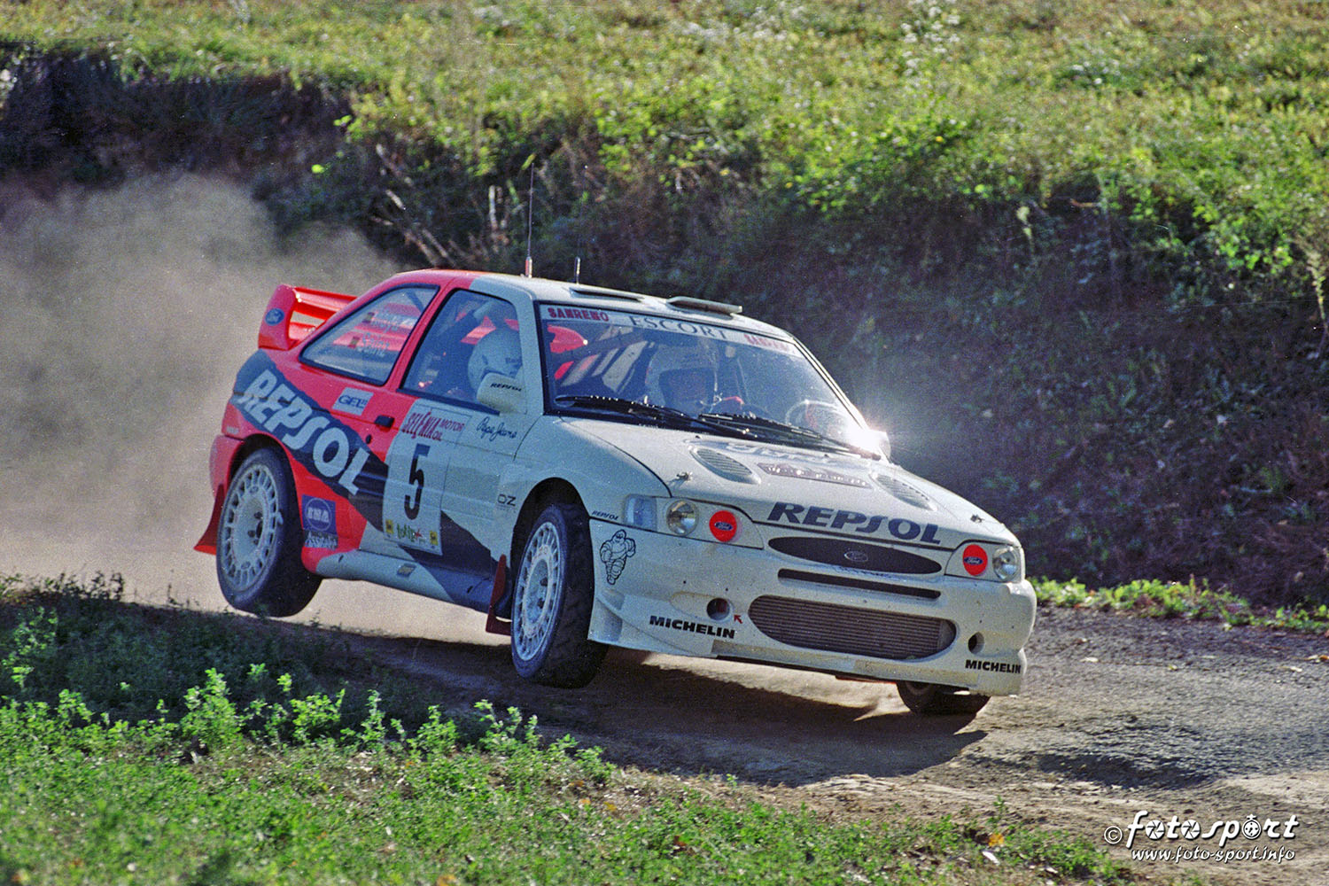 1997 Sanremo rally Ford Escort WRC driven by C Sainz and L Moya