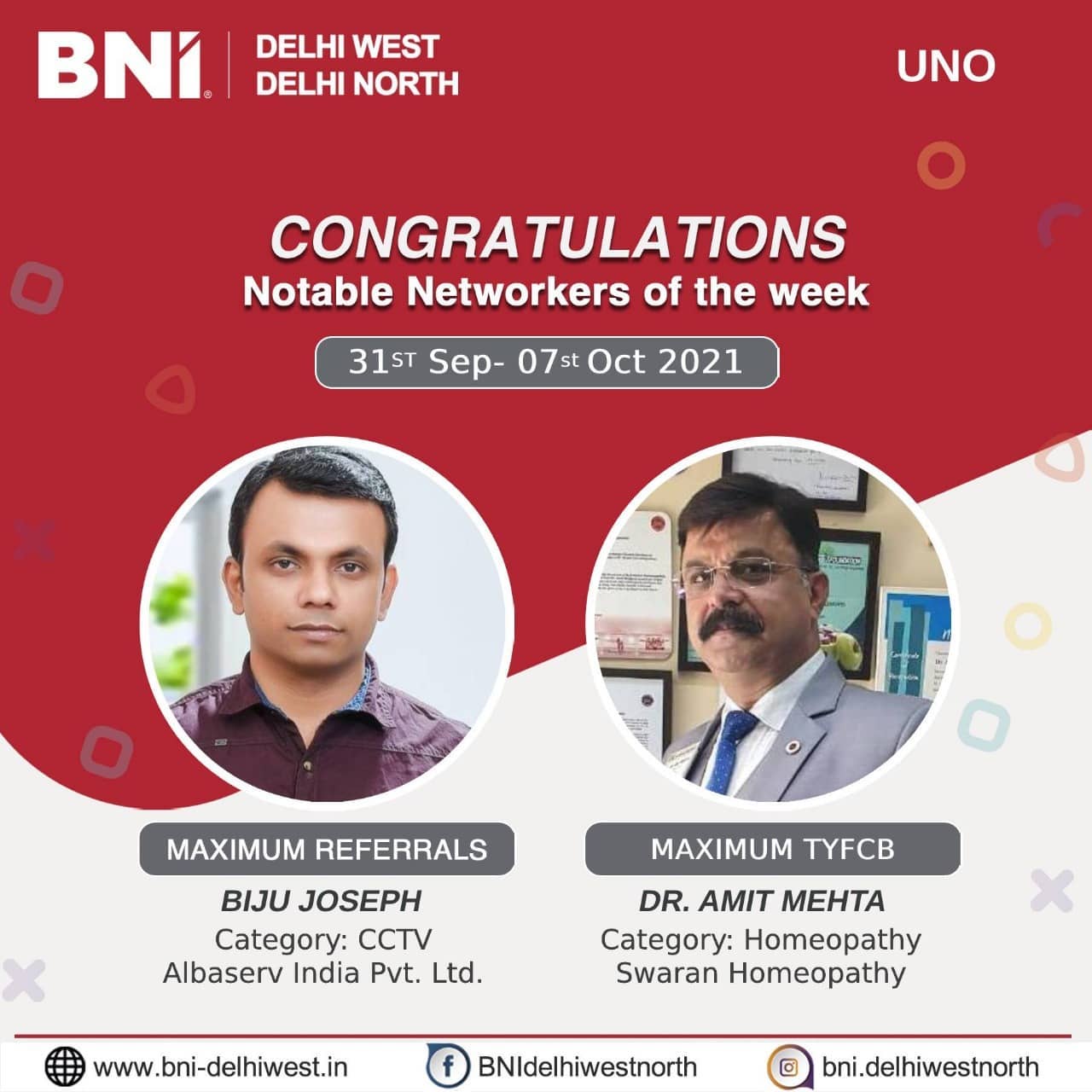 BNI New Delhi - Congratulations to the notable networkers... | Facebook