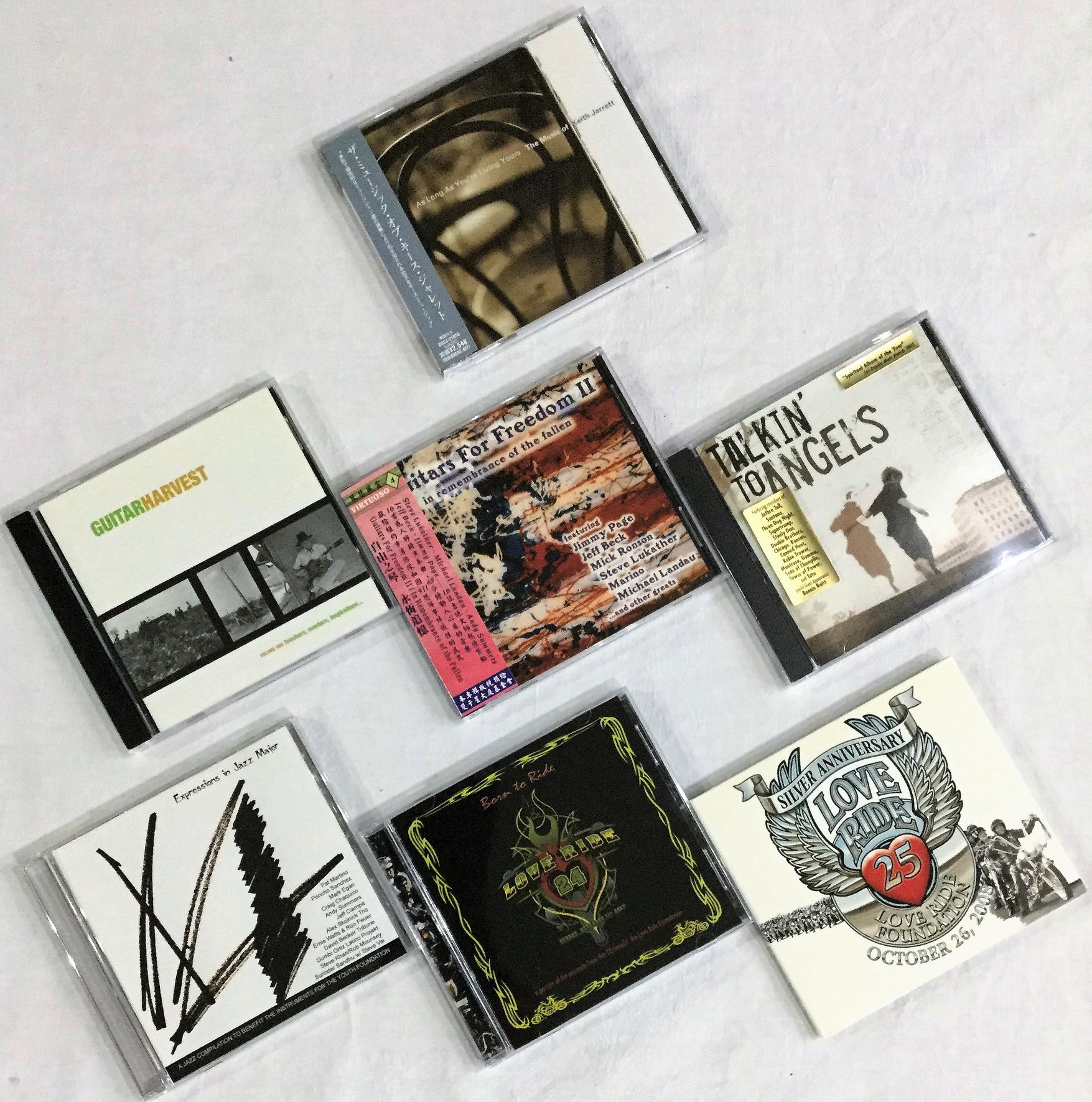 What are the members of the band behind the compilation CDs?