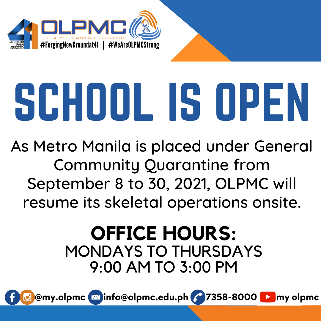Dear... - Our Lady of Pilar Montessori Center | Facebook