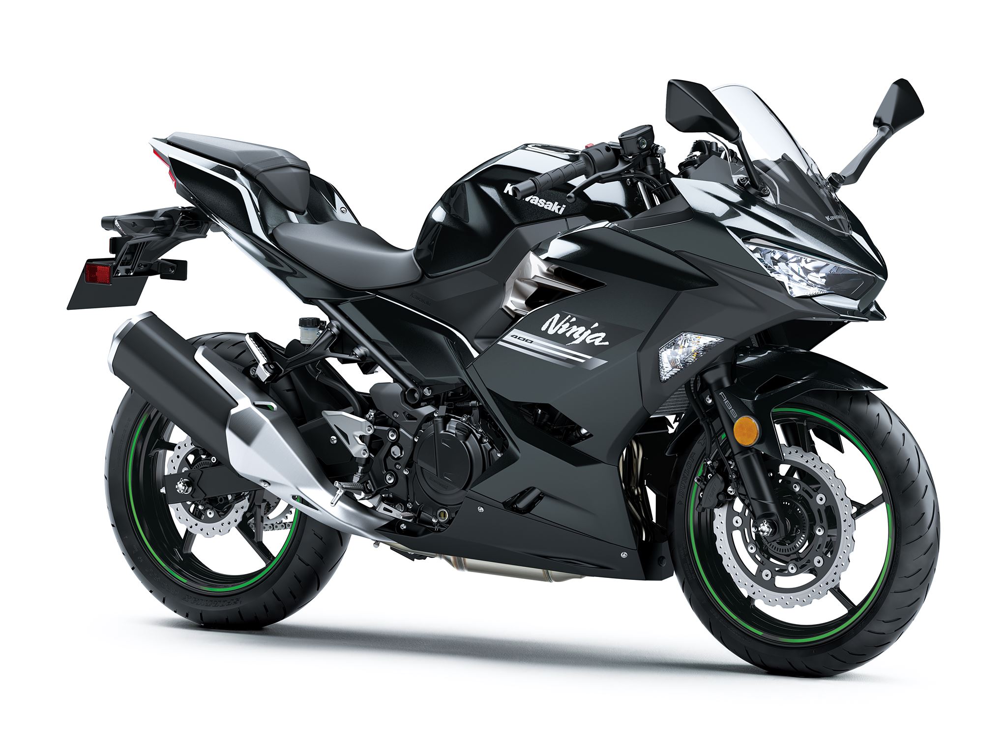 The Ninja 400 offers the largest displacement in its category at