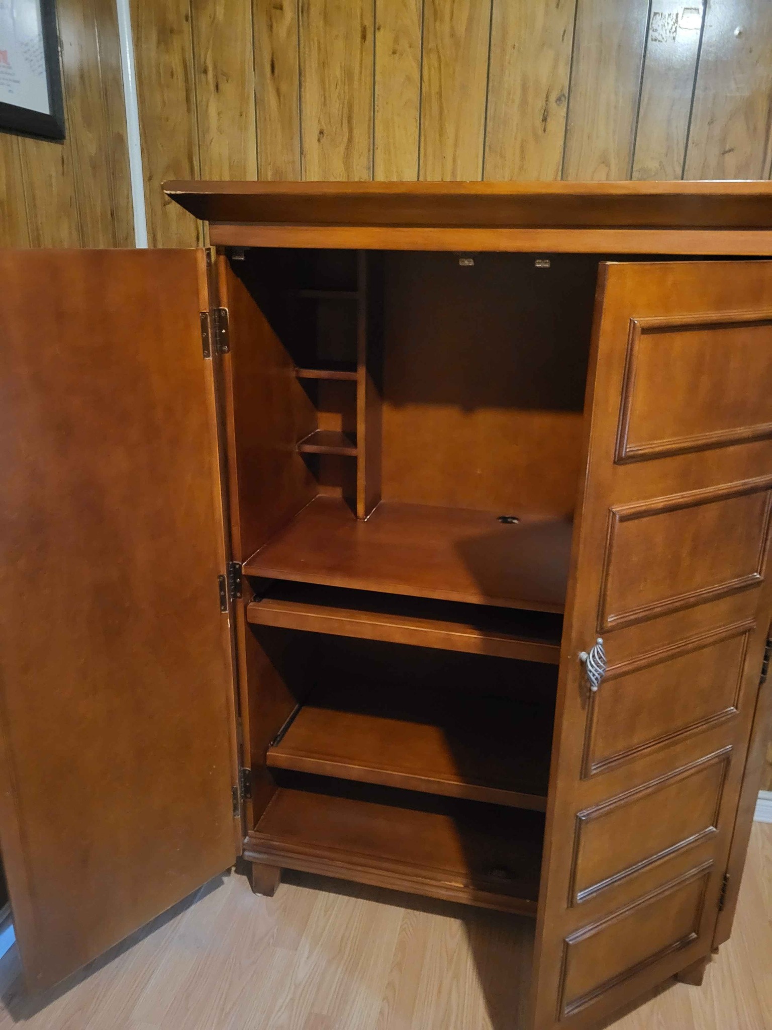 Amish Style Computer Armoire solid wood. HD - Armoires & Wardrobes - El