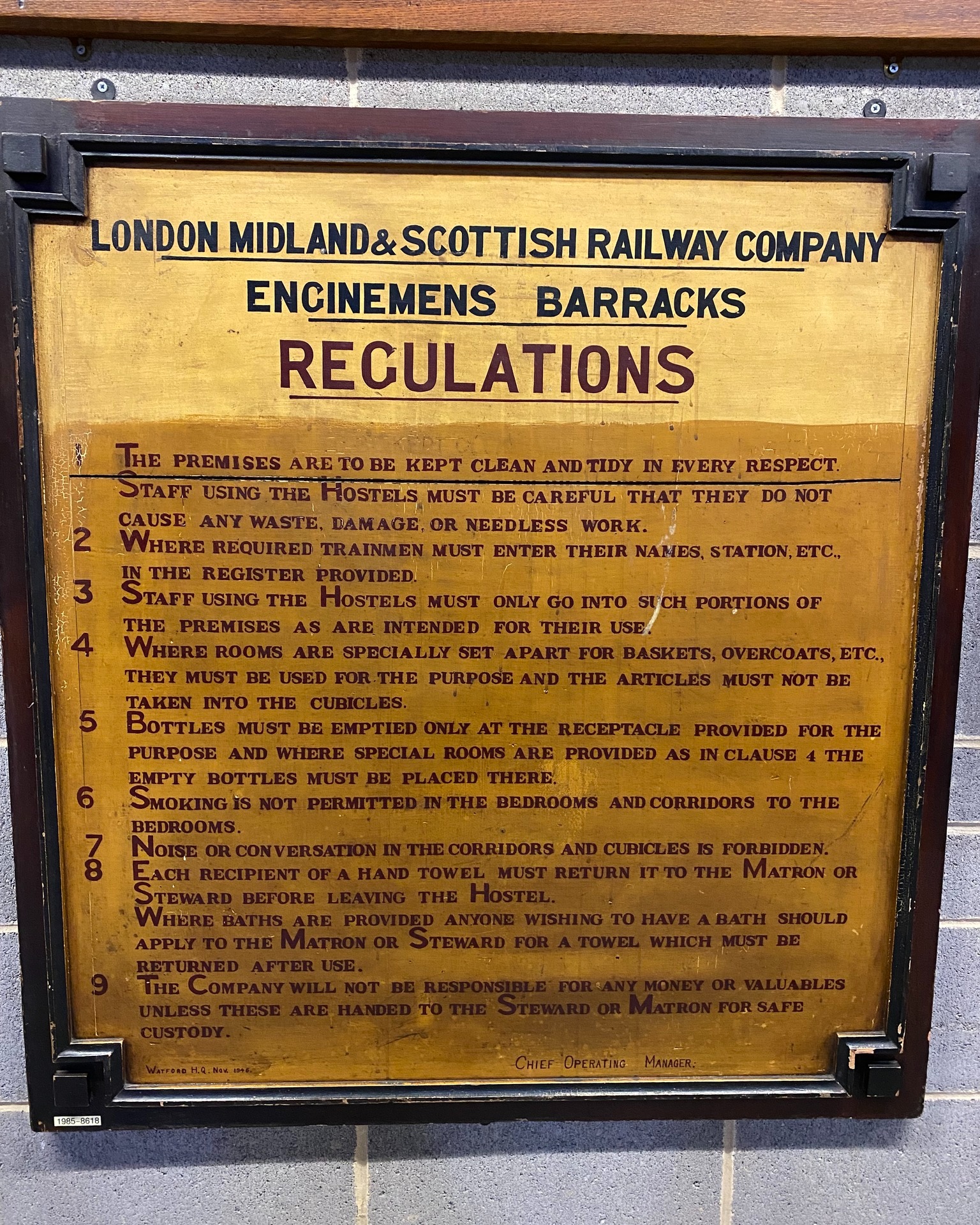 The Friends - This image from 1946 shows an official notice that spells ...