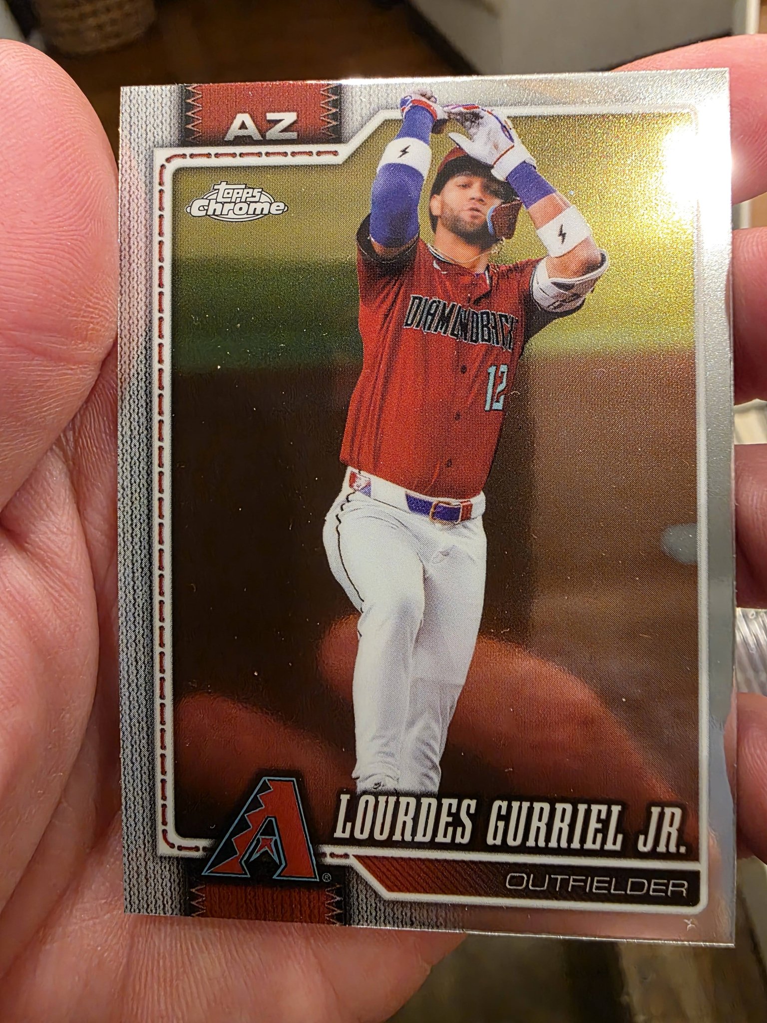 What is this Lourdes Gurriel Jr. Topps Chrome baseball card with a